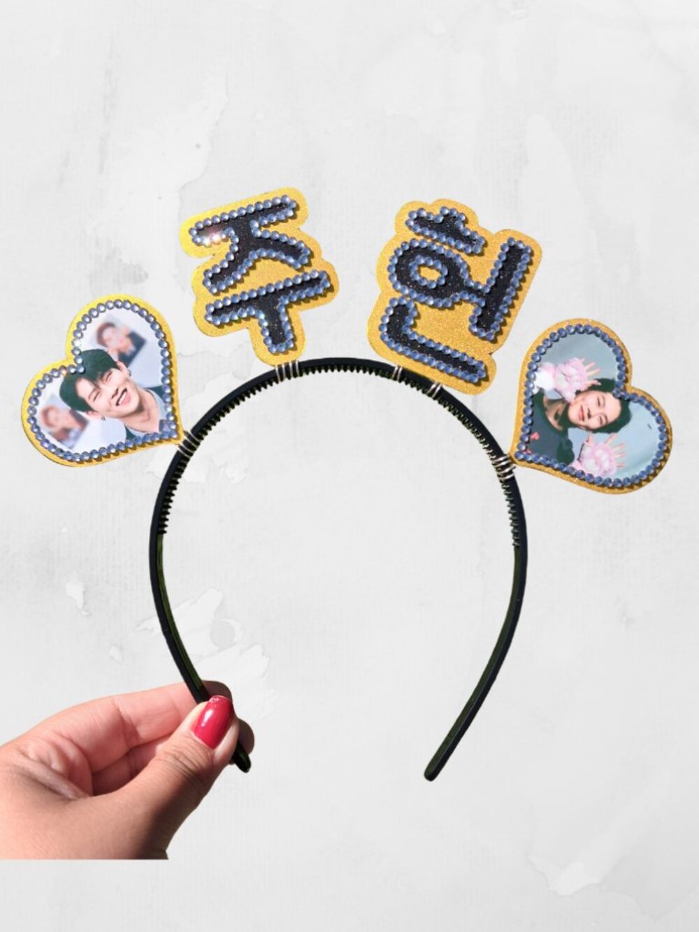 JOOHONEY Monsta X Headband KPOP Concert Name Banner Custom Rhinestone Nexus NEW